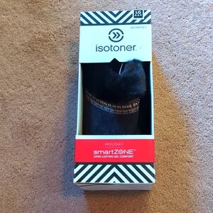 Women's Isotoner Slip on Slippers Black LG 8.5-9.   NEW. Sale
